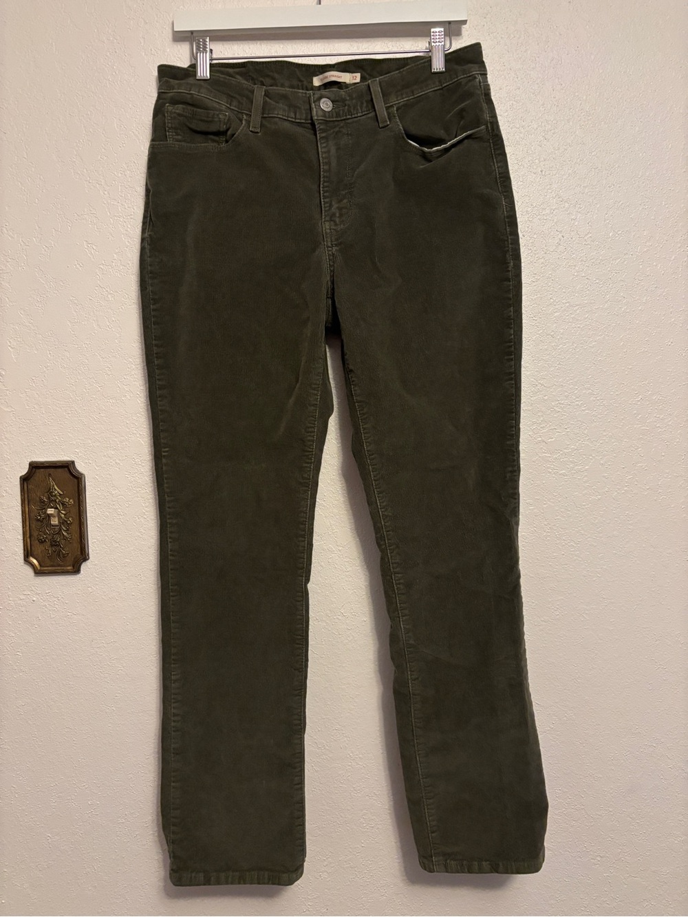 Levi Women’s Olive Green Corduroy Jeans